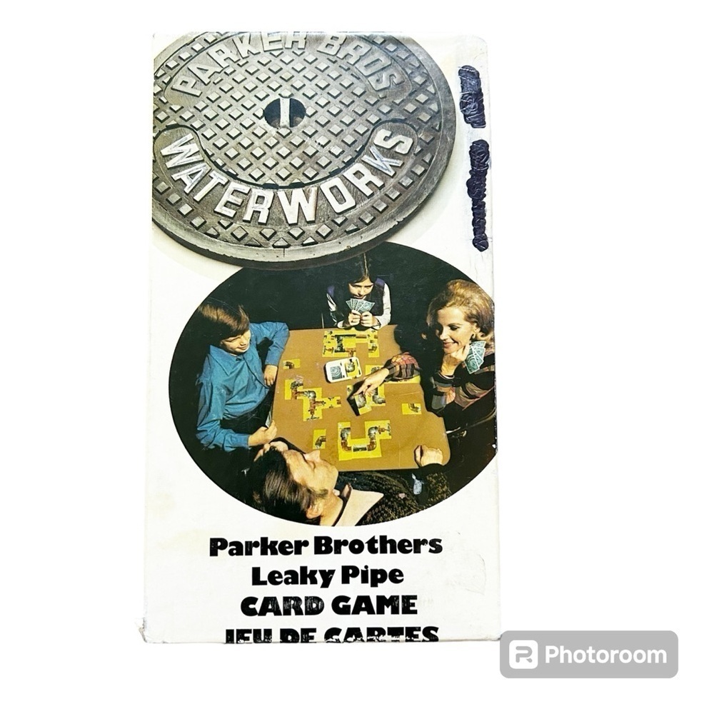 1972 Parker Brothers The Fun And Game Name Waterworks Leaky Pipe Card Game